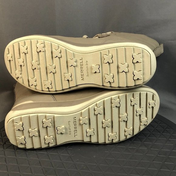 Merrell Snowcreek Cozy Womens 9 Waterproof Leather Mid Snow Boots Moon Ocre - Picture 7 of 12